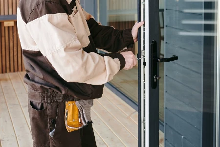 Cleaning And Polishing Glass Door Installation in Greenacres, FL